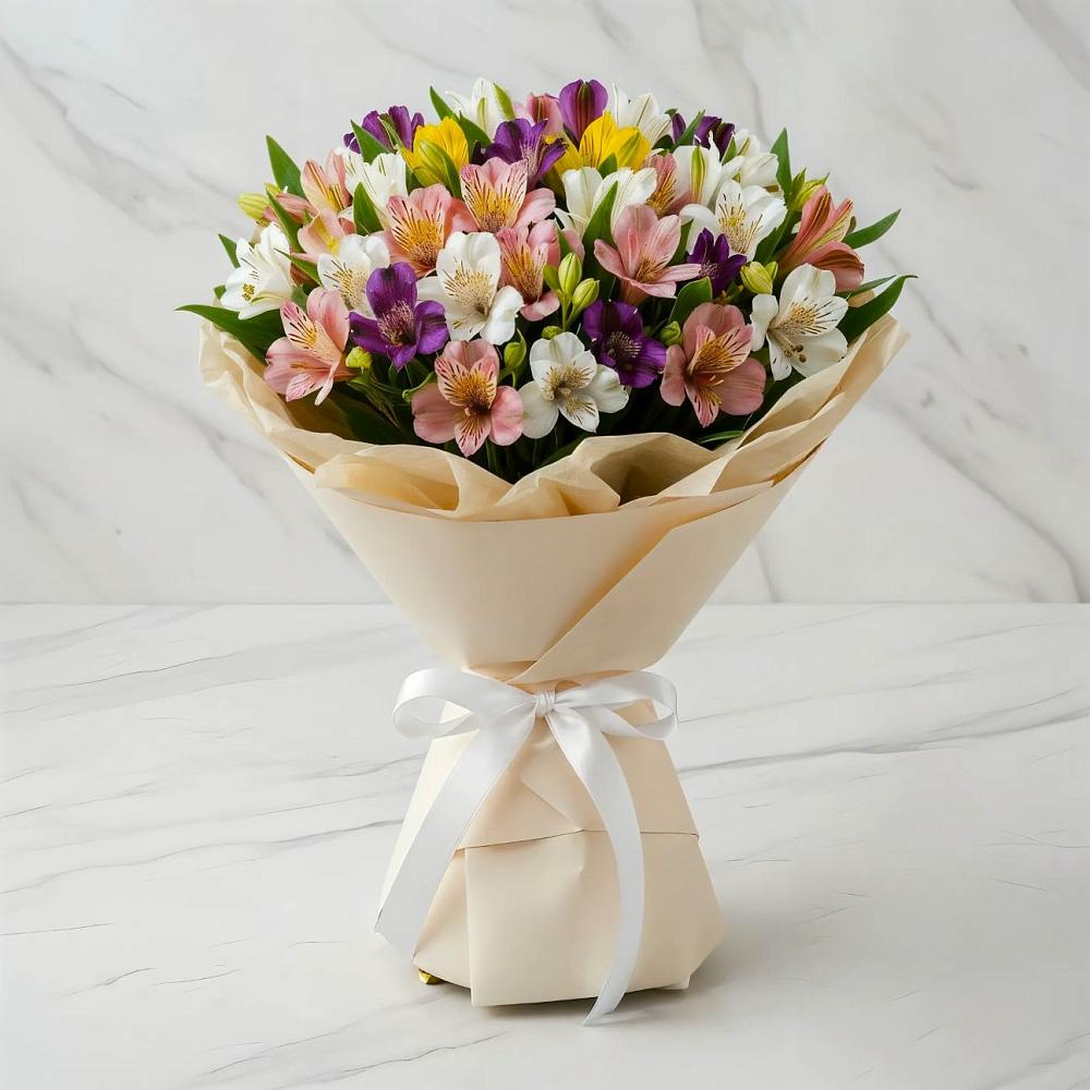 Букет цветов из: Альстромерии в Николиной горе