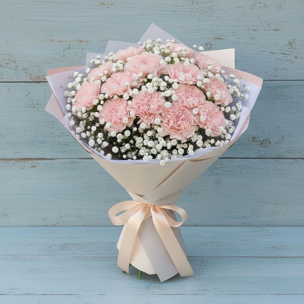 Букет цветов из: Гвоздики в Николиной горе