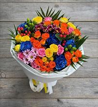 Букет цветов из:  Розы и Хризантемы в Николиной горе