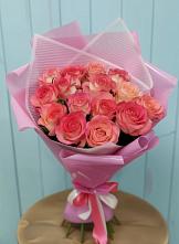 Букет 15 Розовых роз Равель в Николиной горе